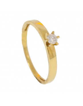 Anel solitário de Brilhante - 0019477 Anel solitário de Brilhante - 0019477